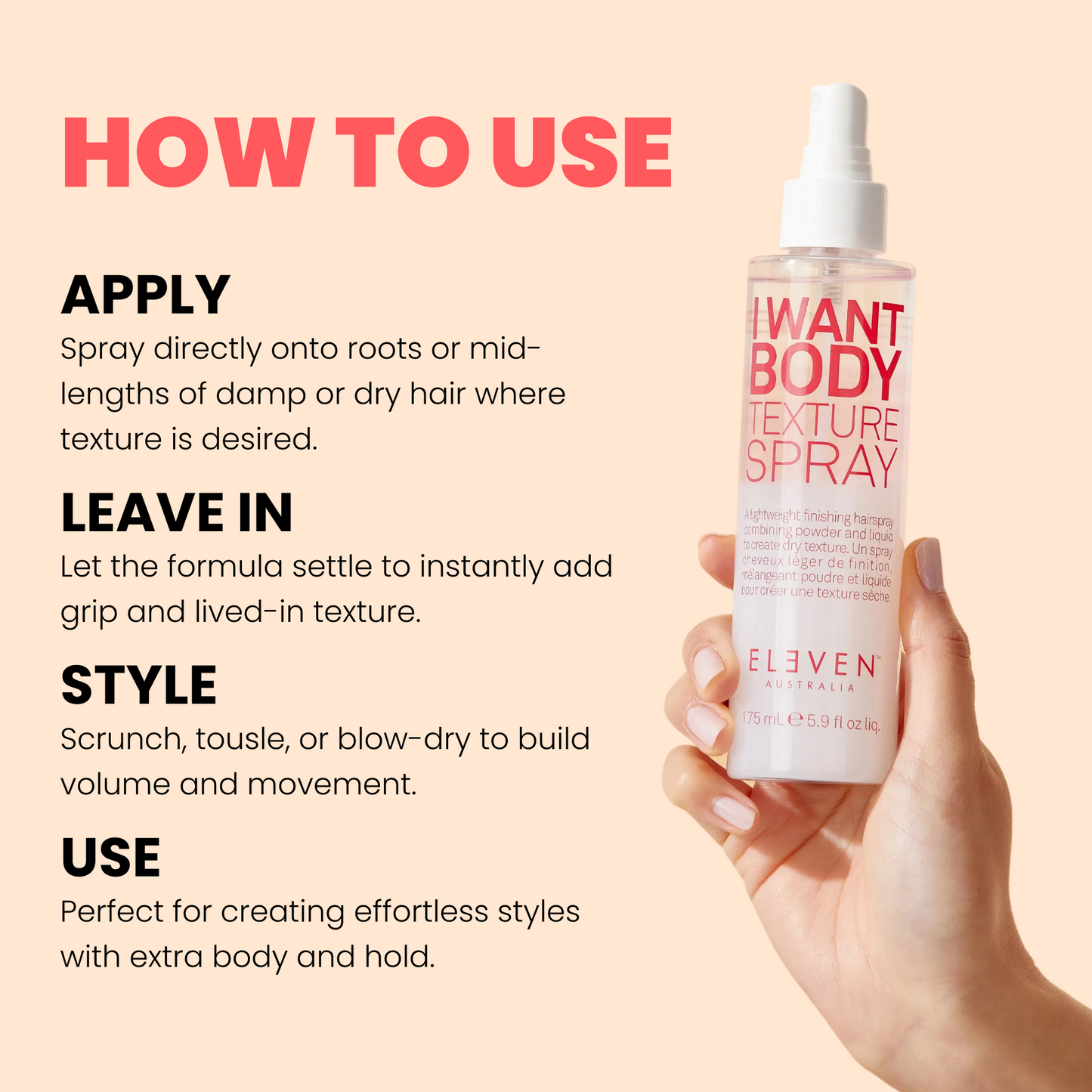 I WANT BODY TEXTURE SPRAY
