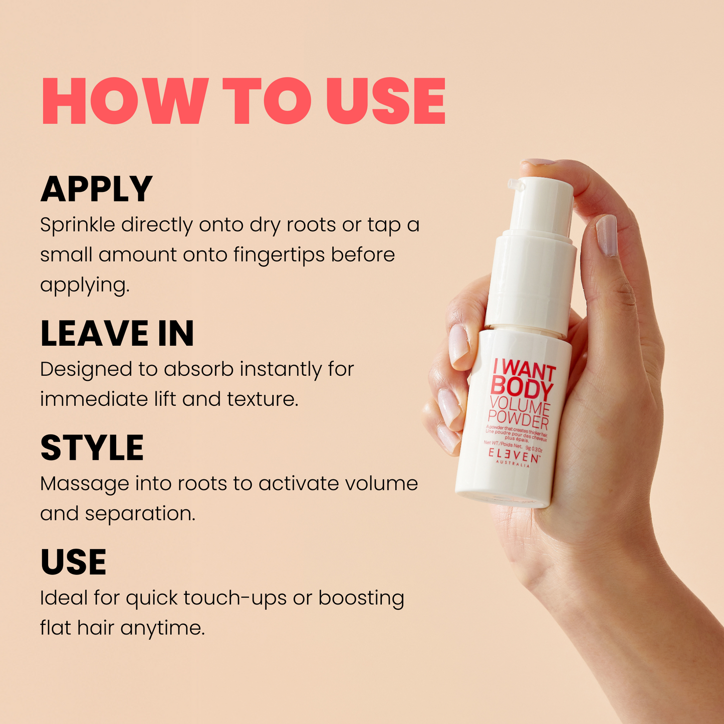I WANT BODY VOLUME POWDER 9 g